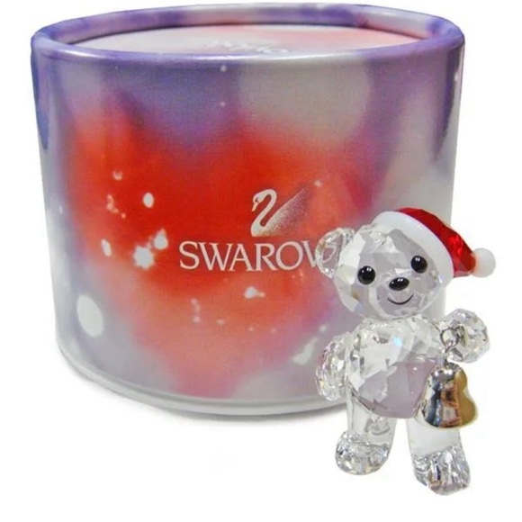 Swarovski Kris Bear Holiday Collection 2013 5003400 Bear W Red Hat & Bell Used - Picture 4 of 15